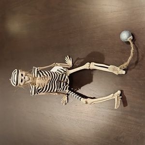 Halloween Hanging Jailhouse Skeleton w/ ball & chain